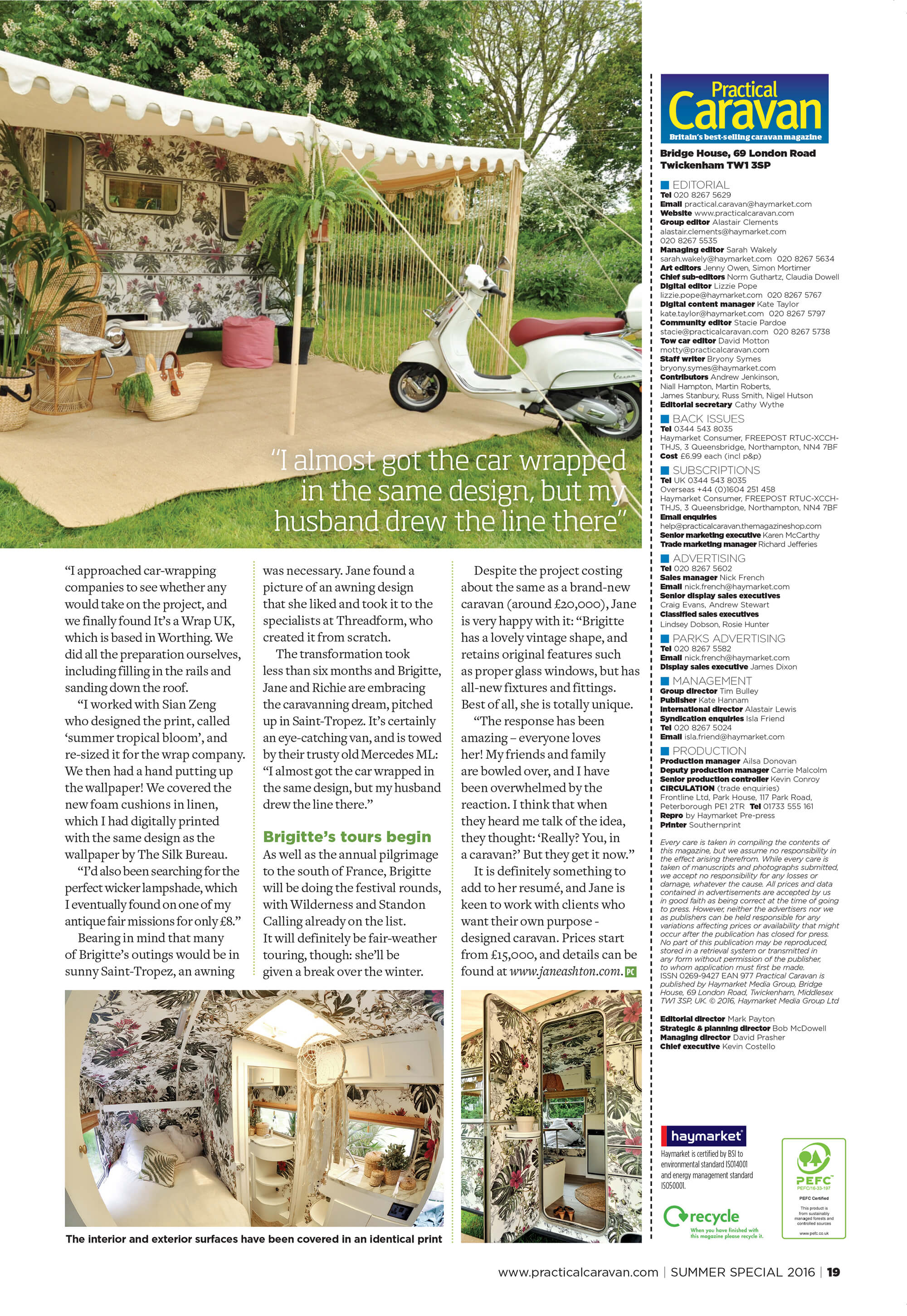 Period Living Magazine Caravan
