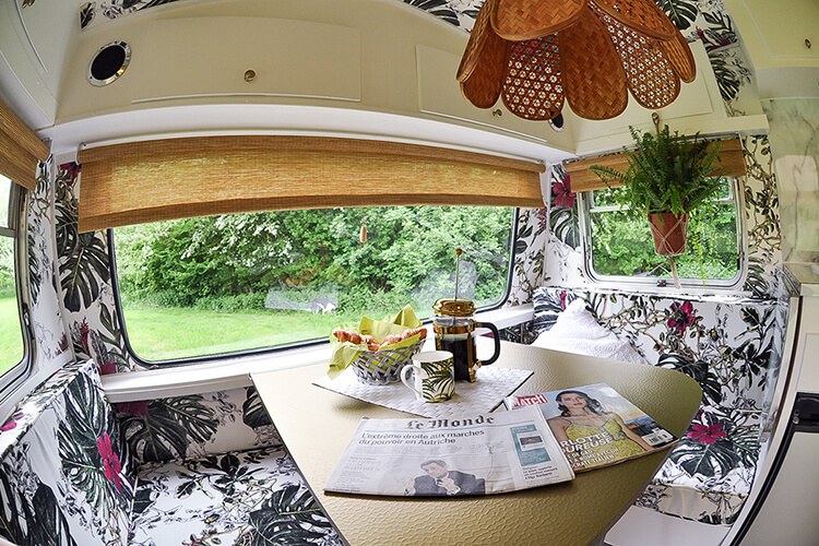 renovated vintage caravan