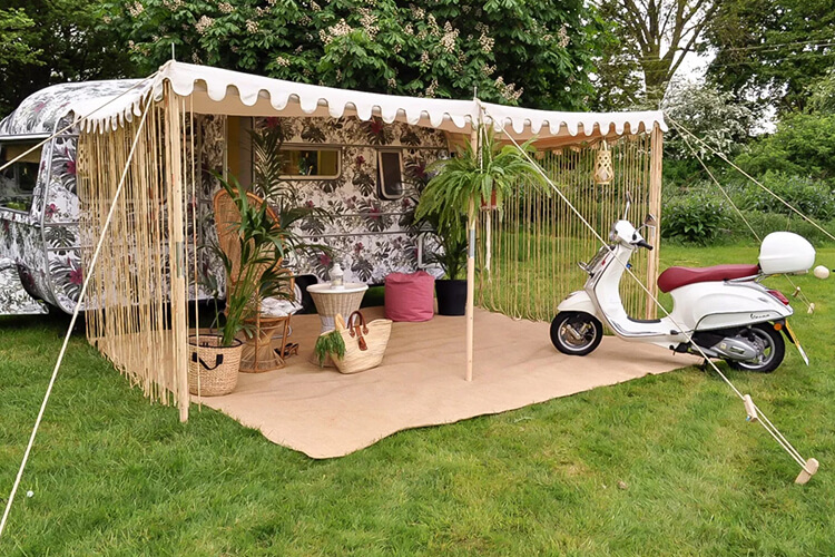 Renovated vintage caravan