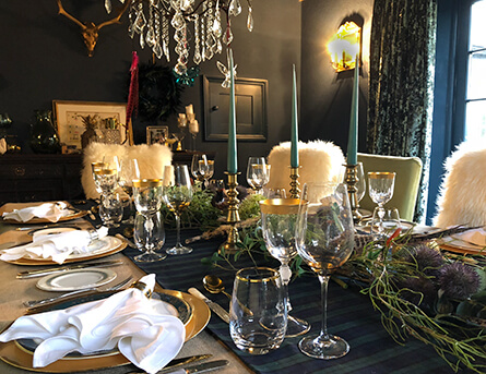 Burns night supper table decor