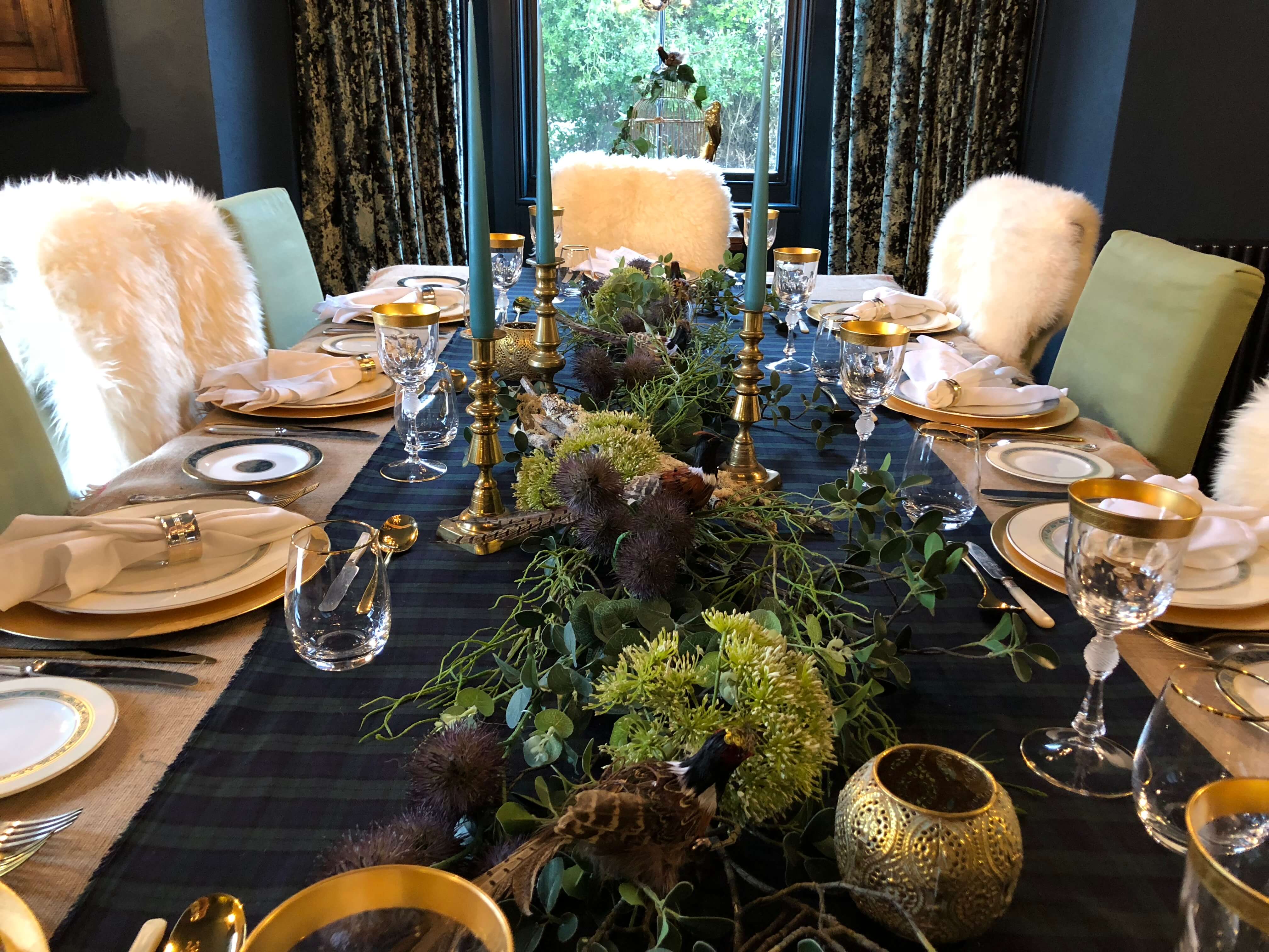 Burns Night supper table decor