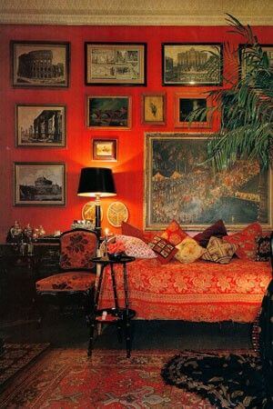 Red Parisian room