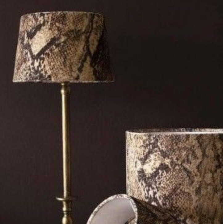 Snake skin lampshades by RSG