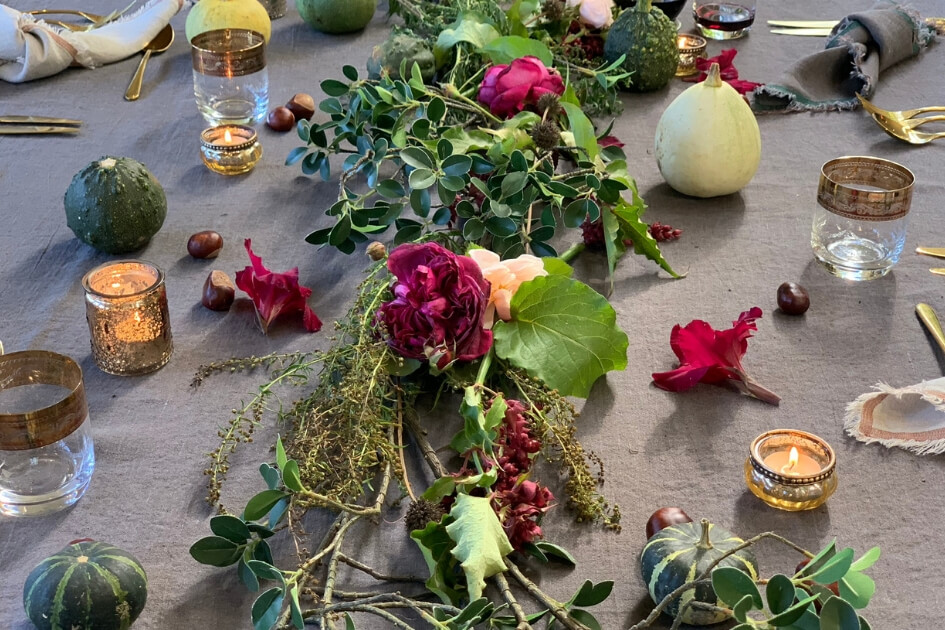 How to create an autumn table centre piece
