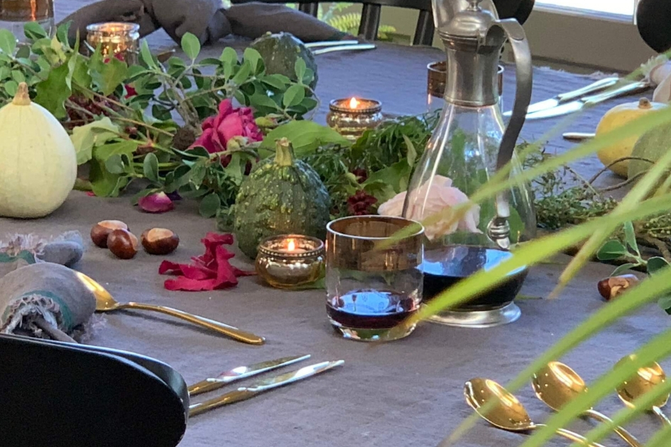 How to creato an autumn table centre