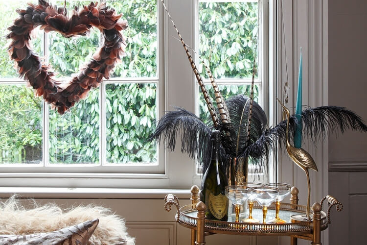 Christmas Bar cart styling by Jane Ashton